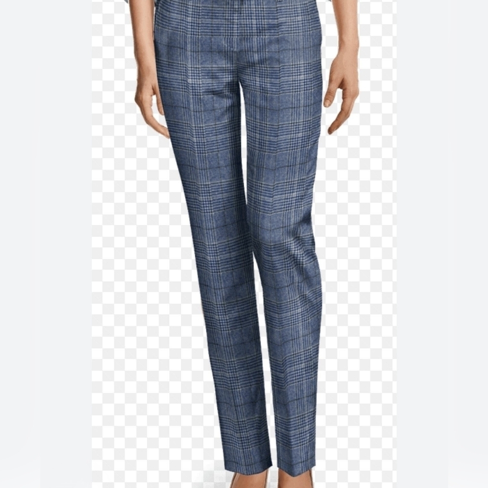 Simply Styled Women's Knit Jacquard Business Pants, Navy, Size Small - Picture 1 of 7